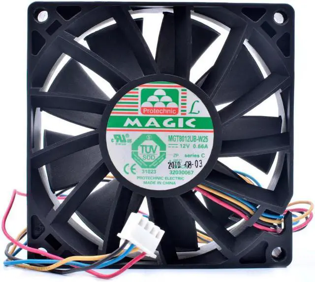 Alt view image 4 of 4 - MGT8012UB-W25 8cm 8025 80x80x25mm 12V 0.66A server chassis large air volume cooling fan