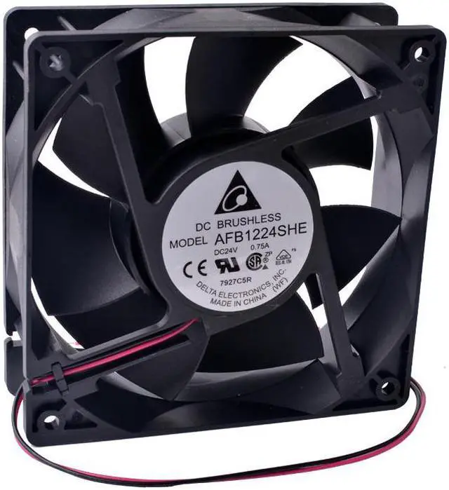Main image of 120mm fan AFB1224SHE 120x120x38mm 24V 0.75A Double ball bearing large air volume inverter cooling fan