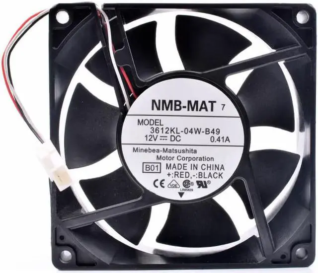 Alt view image 3 of 4 - 3612KL-04W-B49 9032 9cm 92x92x32mm 12V 0.41A server chassis cooling fan