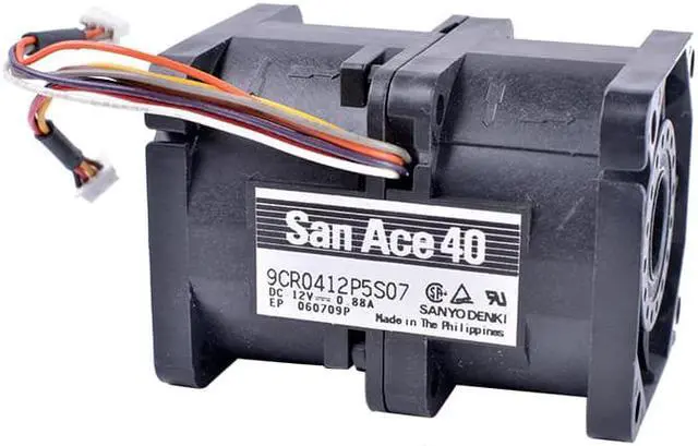 Alt view image 3 of 3 - 9CR0412P5S05 4056 40x40x56mm 12V 0.88A 4-wire 4Pin Large air volume fan dual motor server fan