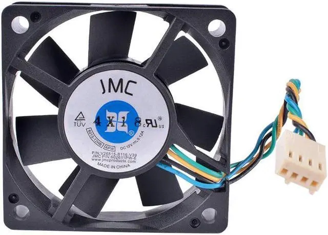 Alt view image 4 of 4 - 6015-12HB 6cm 60mm fan 6015 12V 0.12A 4-wire pwm computer motherboard CPU cooling fan