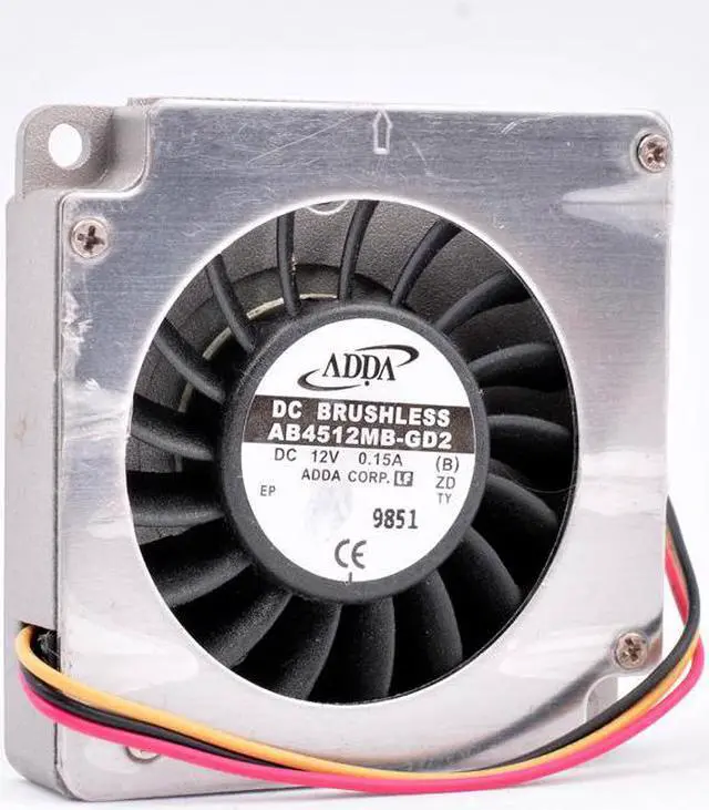 Main image of AB4512MB-GD2 4.5cm 45mm 45x45x10mm DC12V 0.15A 3 lines double ball bearing aluminum housing blower cooling fan for 3D printer