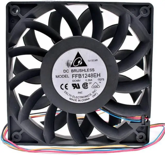Alt view image 5 of 5 - FFB1248EH 12cm 120mm 120x120x25mm 12025 DC48V 0.38A server inverter cooling fan