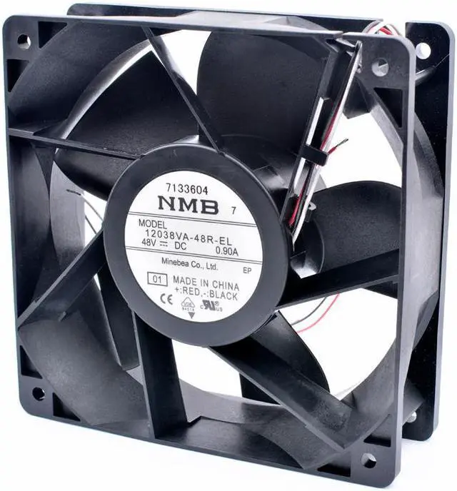 Alt view image 2 of 4 - 12038VA-48R-EL 12cm 120mm fan 120x120x38mm DC48V 0.90A 3 lines high-volume server cooling fan