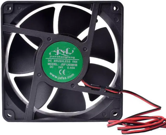 Alt view image 4 of 4 - 12038 120x120x38mm 120mm fan 24V 0.45A Two - line Double ball bearing large air volume inverter cooling fan