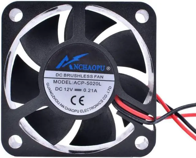 Alt view image 2 of 4 - ACP-5020L 5cm 50mm 5020 12V 0.21A Hydraulic bearing large air volume 2pin cooling fan
