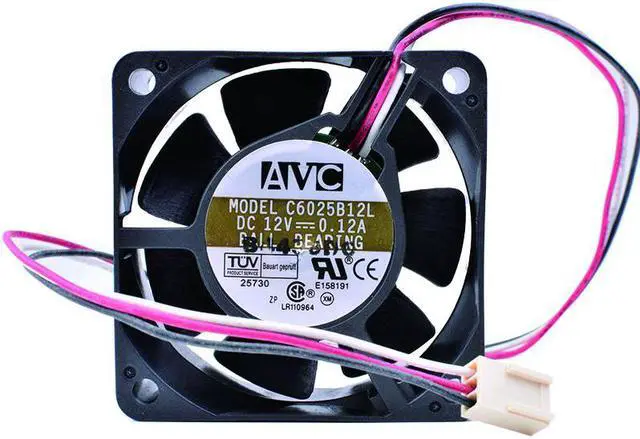 Alt view image 3 of 3 - COOLING REVOLUTION C6025B12L 6cm 6025 12V 0.12A 3-wire speed monitoring function mute computer CPU cooling fan
