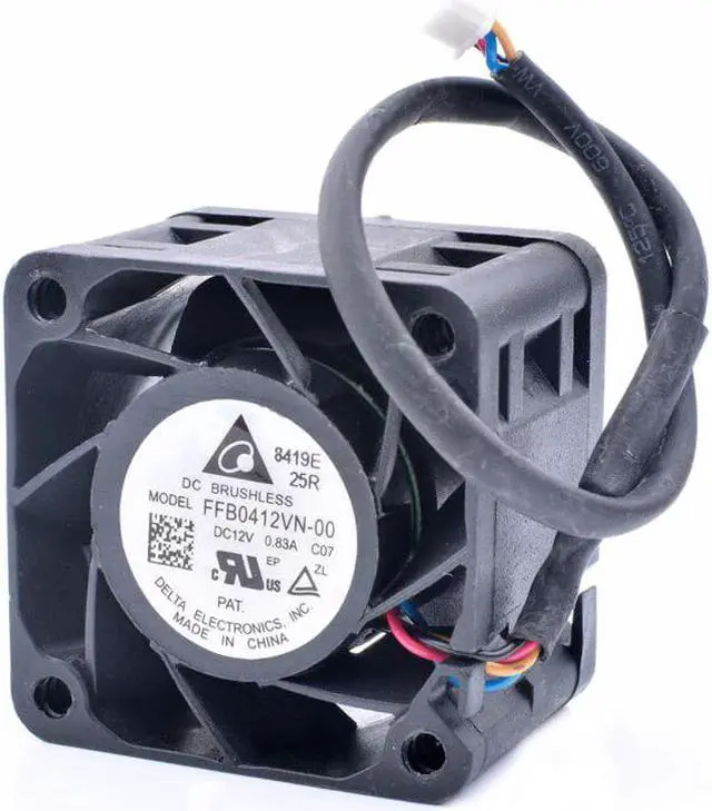 Alt view image 4 of 4 - FFB0412VN-00 4cm 4028 40x40x28mm 12V 0.83A server power cooling fan