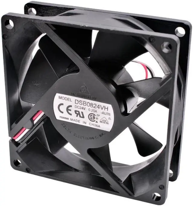 Alt view image 2 of 4 - DSB0824VH 8cm 80x80x25mm DC24V 0.21A 3 lines Industrial computer inverter cooling fan
