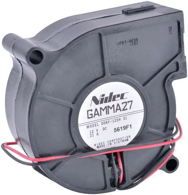 Main image of D06F-12SH 6cm 6023 12V 0.21A 2-wire centrifugal turbine blower fan