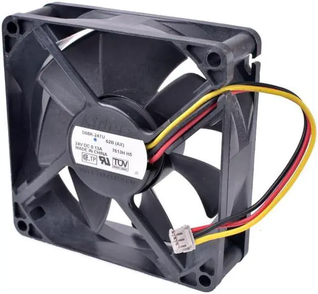 Alt view image 4 of 4 - D08K-24TU 62B(AX) 8cm 8025 80mm fan 24V 0.13A Inverter server cooling fan