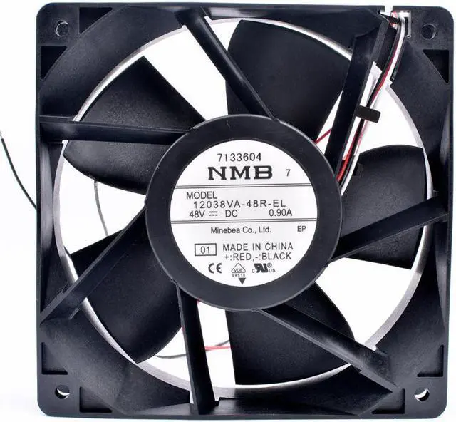 Alt view image 3 of 4 - 12038VA-48R-EL 12cm 120mm fan 120x120x38mm DC48V 0.90A 3 lines high-volume server cooling fan