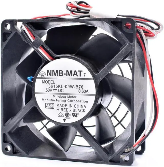 Alt view image 3 of 4 - Original 3615KL-09W-B76 9cm 9038 92x92x38mm 50V 0.60A temperature control server cooling fan