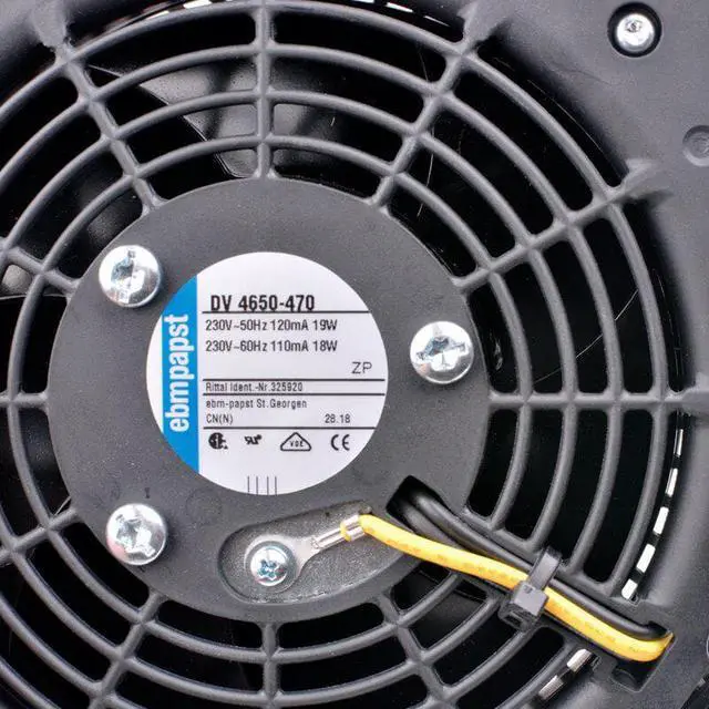 Alt view image 4 of 5 - DV 4650-470 12cm 120x120x38mm AC230V 220V 120mA 19W High-end cabinet metal cooling fan