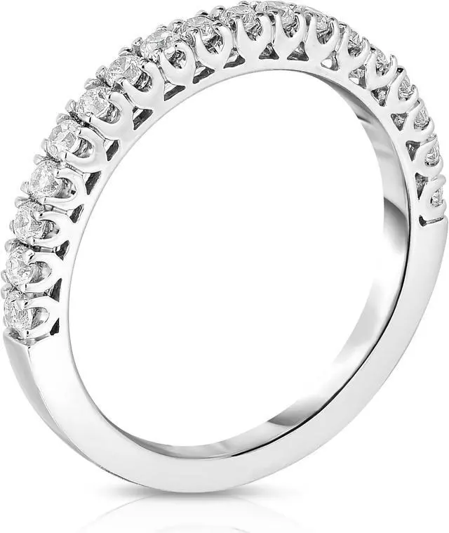 Alt view image 2 of 4 - Noray Designs 14K White Gold Diamond (0.45 Ct, G-H Color, SI2 Clarity) Wedding Band