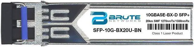 Alt view image 4 of 4 - Cisco SFP-10G-BX20U - 10GBASE-BX-D 20km Bi-Directional 1270nmTx/1330nmRx SFP+ (100% Compatible)