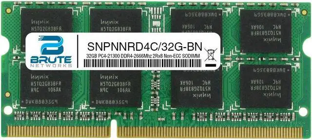 Main image of SNPNNRD4C/32G - Dell Compatible 32GB PC4-21300 DDR4-2666Mhz 2Rx8 1.2v 260-Pin DDR4 SO-DIMM