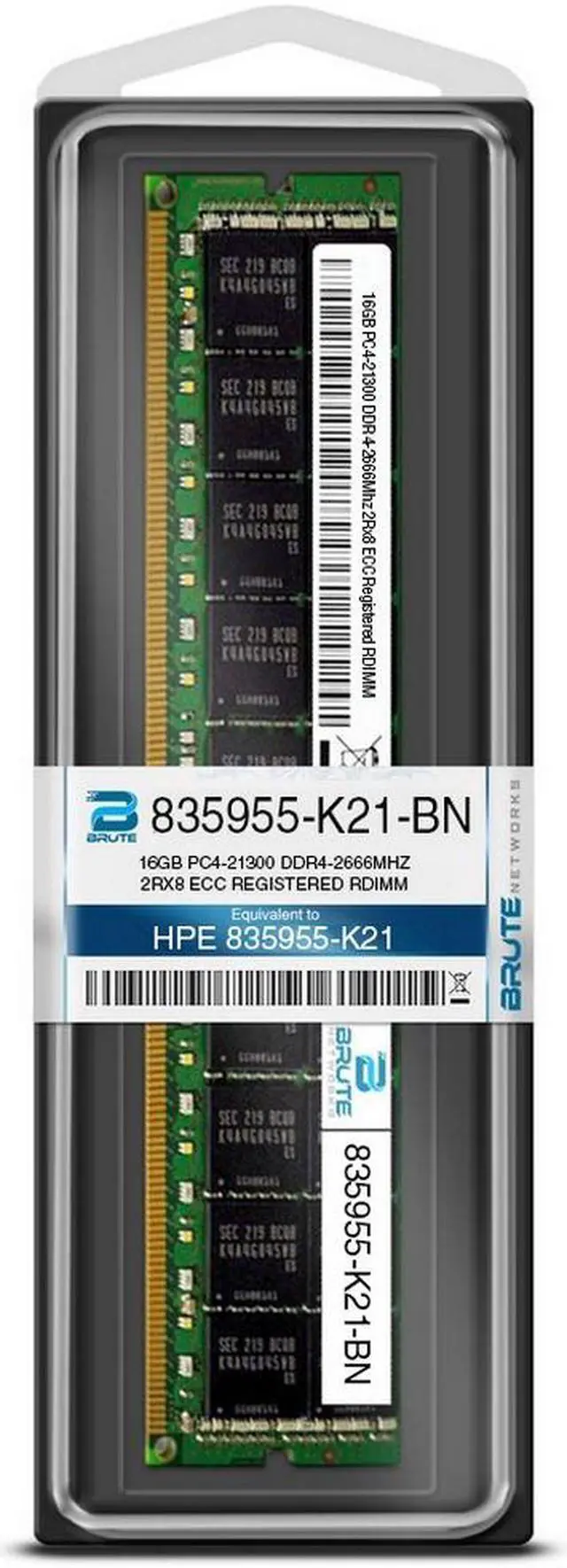 Alt view image 3 of 6 - 835955-K21 - HPE Compatible 16GB PC4-21300 DDR4-2666Mhz 2Rx8 1.2v 288-Pin DDR4 SDRAM