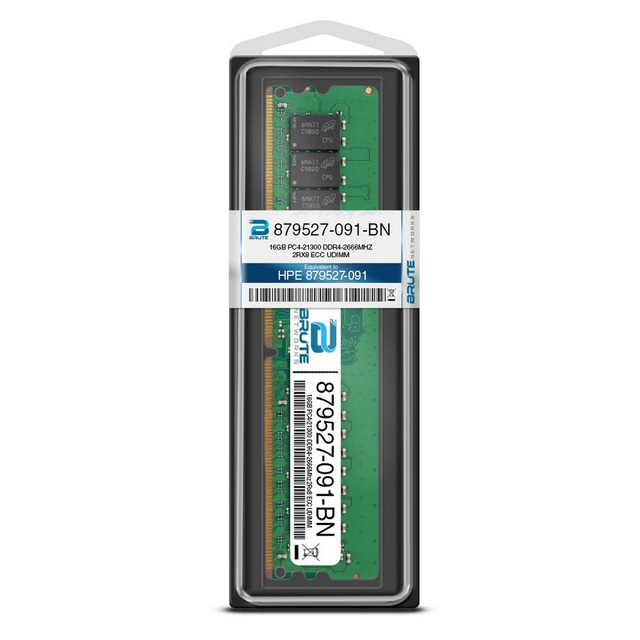 thumbnail image 2 of HPE 16GB DDR4 2666 EUDIMM ECC RAM – 2Rx8 PC4-21300 – 879527-091 / 879507-B21 2 of 5