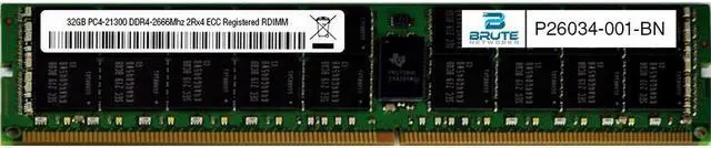 Main image of P26034-001 - HPE Compatible 32GB PC4-21300 DDR4-2666Mhz 2Rx4 1.2v 288-Pin DDR4 SDRAM
