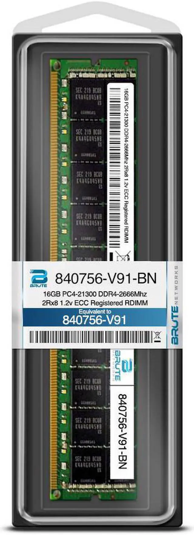 Alt view image 3 of 3 - 840756-V91 - HPE Compatible 16GB PC4-21300 DDR4-2666Mhz 2Rx8 1.2v ECC Registered RDIMM