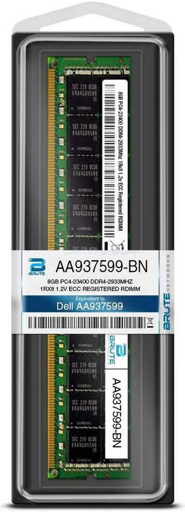Alt view image 3 of 3 - AA937599 - Dell Compatible 8GB PC4-23400 DDR4-2933Mhz 1Rx8 1.2v ECC Registered RDIMM