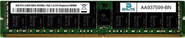Main image of AA937599 - Dell Compatible 8GB PC4-23400 DDR4-2933Mhz 1Rx8 1.2v ECC Registered RDIMM