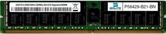 Main image of P56429-B21 - HP Compatible 32GB PC4-25600 DDR4-3200Mhz 2Rx4 ECC Registered RDIMM
