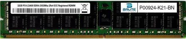 Main image of P00924-K21 - HPE Compatible 32GB PC4-23400 DDR4-2933MHz 2Rx4 ECC Registered RDIMM
