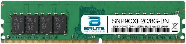 Main image of SNP9CXF2C/8G - Dell Compatible 8GB PC4-25600 DDR4-3200Mhz 1Rx16 Non-ECC UDIMM