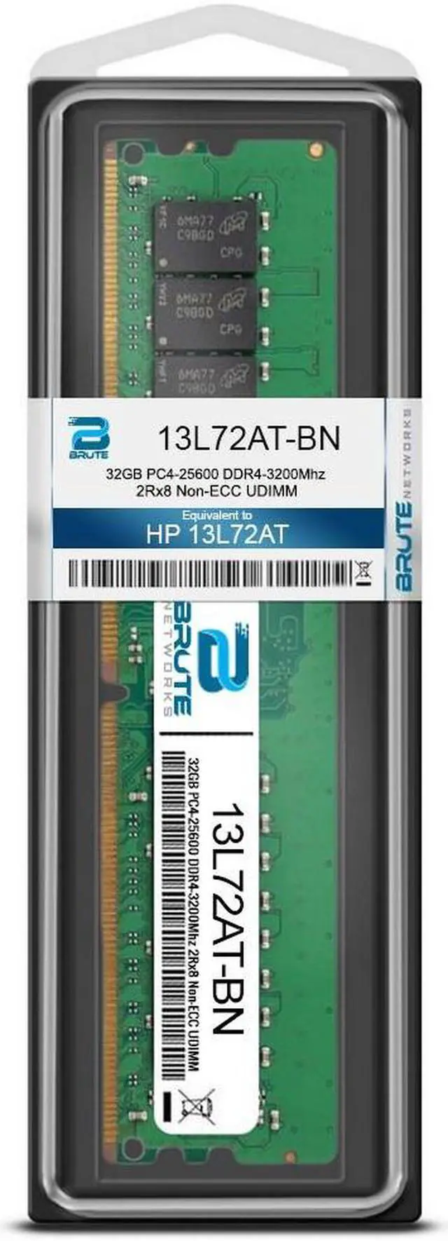 Alt view image 3 of 3 - 13L72AT - HP Compatible 32GB DDR4-3200Mhz 2Rx8 Non-ECC UDIMM
