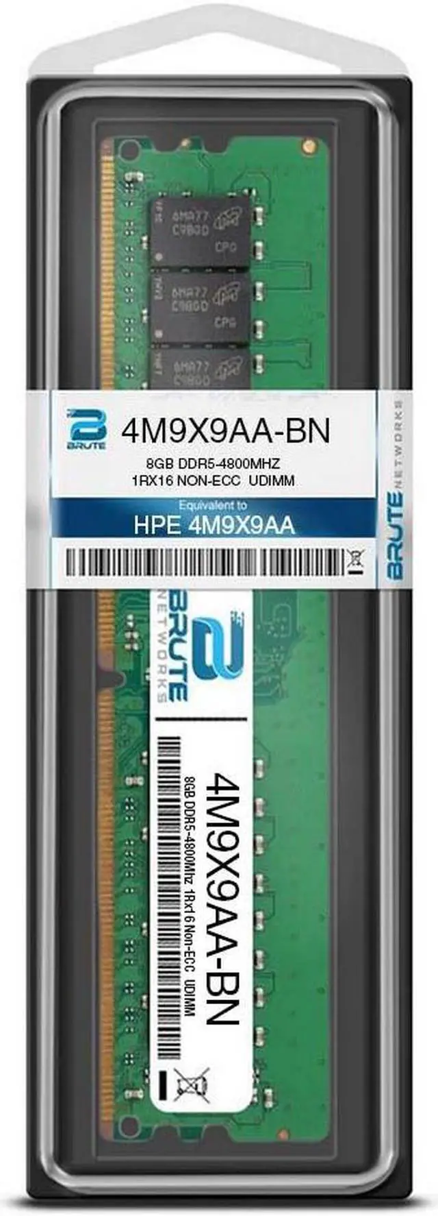 Alt view image 3 of 3 - 4M9X9AA - HPE Compatible 8GB DDR5-4800Mhz 1Rx16 Non-ECC  UDIMM