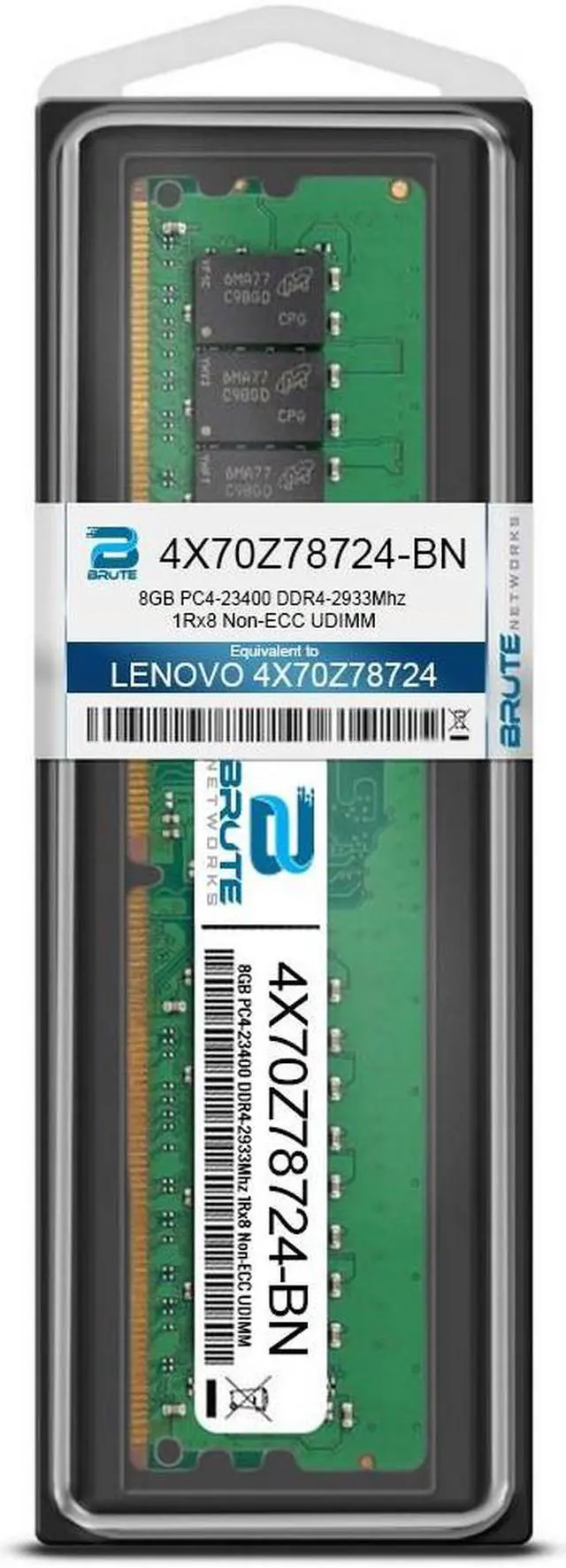 Alt view image 3 of 3 - 4X70Z78724 - Lenovo Compatible 8GB DDR4-2933Mhz 1Rx8 Non-ECC UDIMM