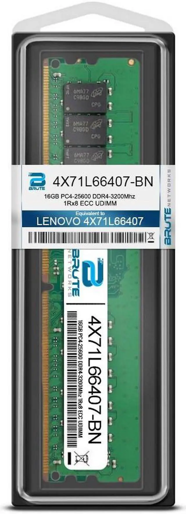Alt view image 3 of 3 - 4X71L66407 - Lenovo Compatible 16GB DDR4-3200Mhz 1Rx8 ECC UDIMM
