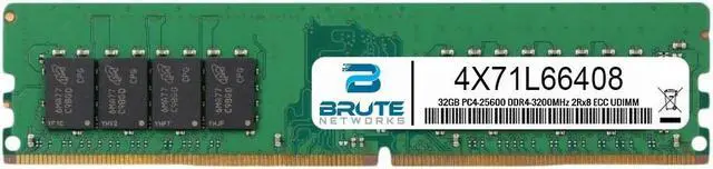 Main image of 4X71L66408 - Lenovo Compatible 32GB DDR4-3200MHz 2Rx8 ECC UDIMM