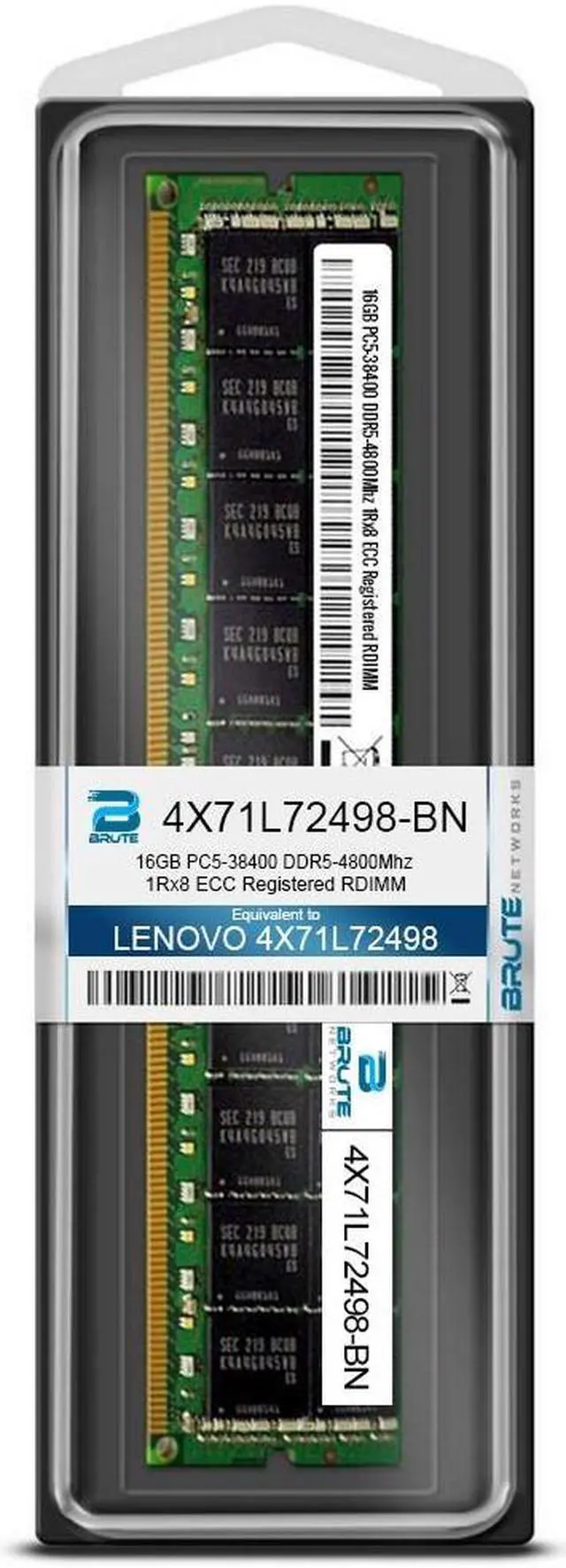Alt view image 3 of 3 - 4X71L72498 - Lenovo Compatible 16GB DDR5-4800Mhz 1Rx8 ECC Registered RDIMM
