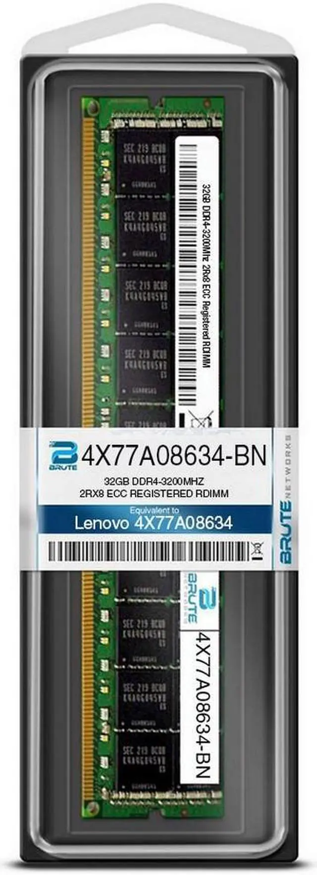 Alt view image 3 of 3 - 4X77A08634 - Lenovo Compatible 32GB DDR4-3200Mhz 2Rx8 ECC Registered RDIMM