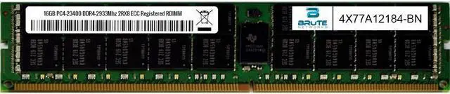 Main image of 4X77A12184 - Lenovo Compatible 16GB DDR4-2933Mhz 2Rx8 ECC registered RDIMM