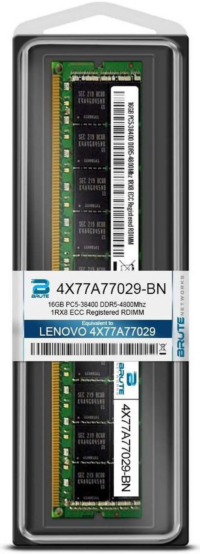 Alt view image 3 of 3 - 4X77A77029 - Lenovo Compatible 16GB DDR5-4800Mhz 1Rx8 ECC registered RDIMM
