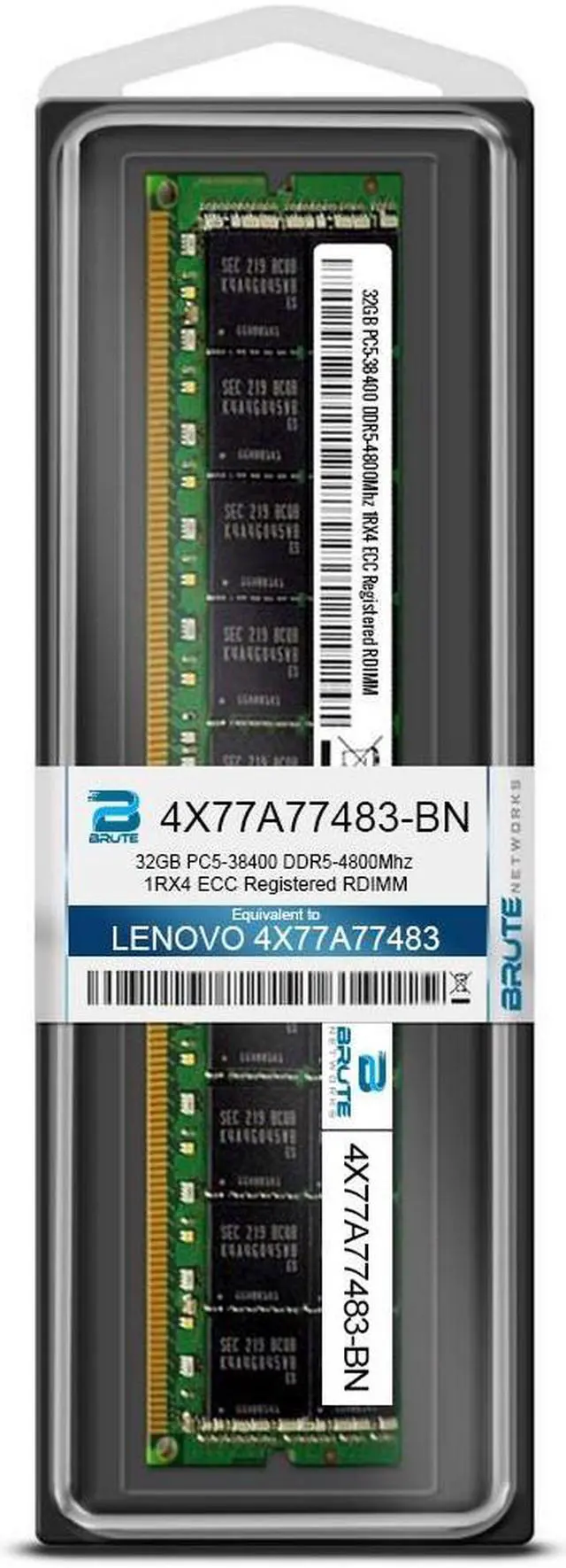 Alt view image 3 of 3 - 4X77A77483 - Lenovo Compatible 32GB DDR5-4800Mhz 1Rx4 ECC registered RDIMM