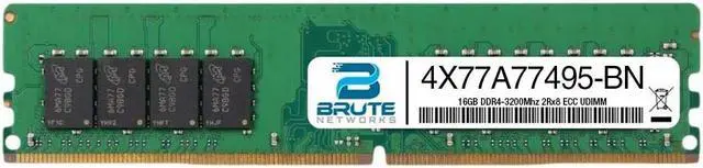 Main image of 4X77A77495 - Lenovo Compatible 16GB DDR4-3200Mhz 2Rx8 ECC UDIMM