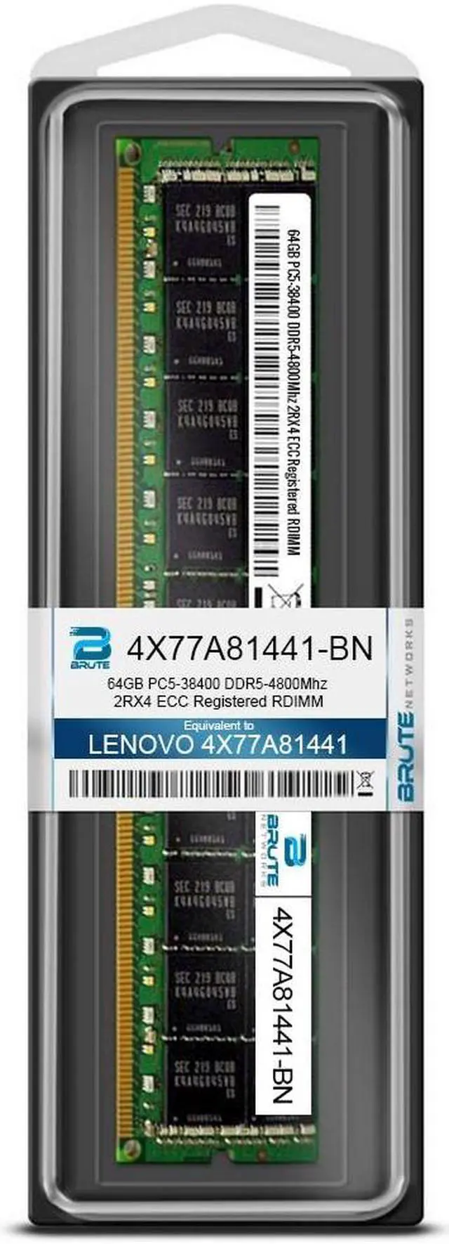 Alt view image 3 of 3 - 4X77A81441 - Lenovo Compatible 64GB DDR5-4800Mhz 2Rx4 ECC registered RDIMM