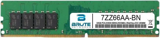 Main image of 7ZZ66AA - HP Compatible 32GB DDR4-2933MHz 2Rx8 Non-ECC UDIMM