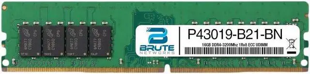 Main image of P43019-B21 - HPE Compatible 16GB DDR4-3200Mhz 1Rx8 ECC UDIMM