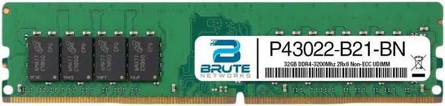 Main image of P43022?B21 - HPE Compatible 32GB DDR4-3200Mhz 2Rx8 Non-ECC UDIMM