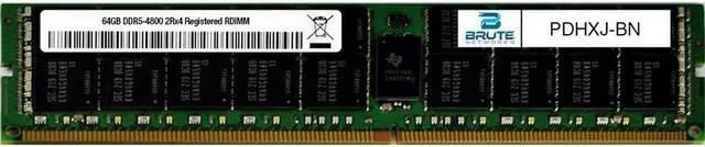 Main image of PDHXJ - Dell Compatible 64GB PC5-38400 DDR5-4800Mhz 2Rx4 ECC Registered RDIMM