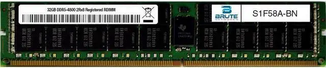 Main image of S1F58A - HPE Compatible 32GB PC5-38400 DDR5-4800Mhz 2Rx8 ECC Registered RDIMM