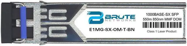 Main image of Brocade E1MG-SX-OM-T - 1000BASE-SX 550m MMF 850nm SFP (100% Compatible)