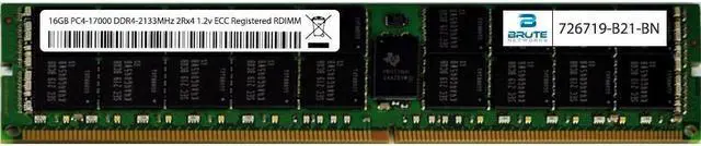 Main image of 726719-B21 - HP Compatible 16GB PC4-17000 DDR4-2133Mhz 2Rx4 1.2v Registered RDIMM