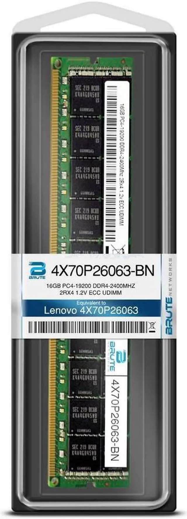 Alt view image 3 of 3 - 4X70P26063 - Lenovo Compatible 16GB PC4-19200 DDR4-2400Mhz 2Rx8 1.2v ECC UDIMM